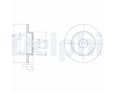 Brake Disc BG3761 Delphi