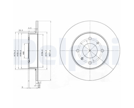 Brake Disc BG3764 Delphi