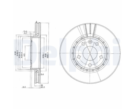 Brake Disc BG3768 Delphi