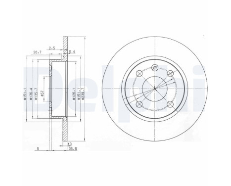 Brake Disc BG3771 Delphi