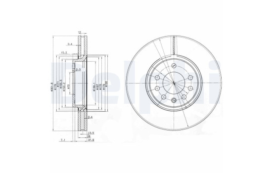 Brake Disc BG3772C Delphi