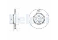 Brake disc BG3784 Delphi