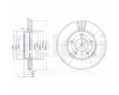 Brake Disc BG3792 Delphi