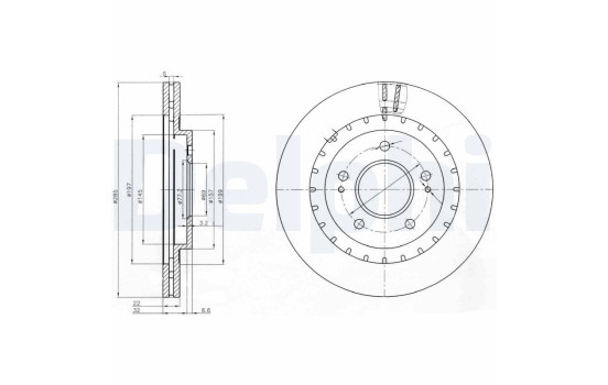 Brake Disc BG3814 Delphi