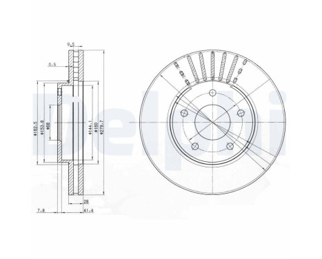 Brake Disc BG3816 Delphi