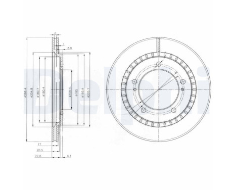 Brake Disc BG3820 Delphi