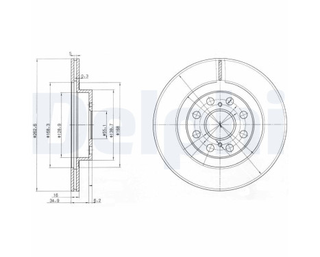 Brake Disc BG3825 Delphi