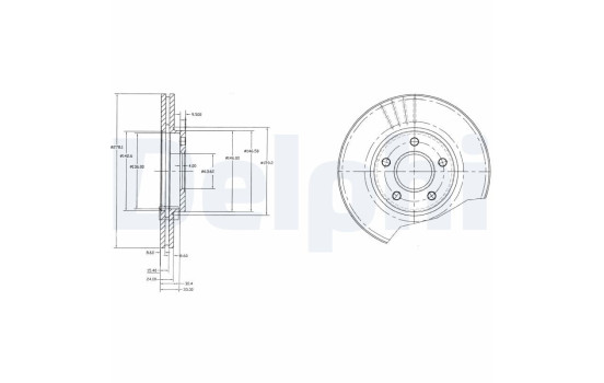 Brake Disc BG3826 Delphi