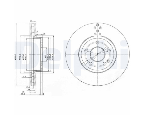 Brake Disc BG3838 Delphi