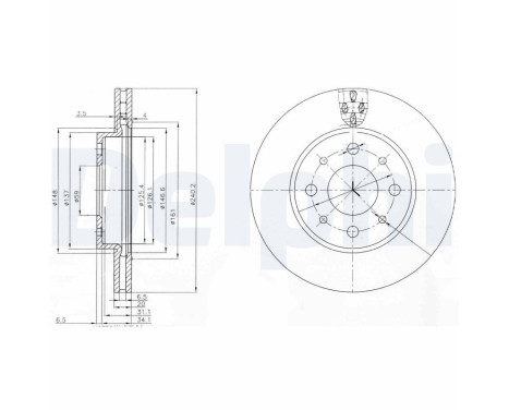 Brake Disc BG3839 Delphi