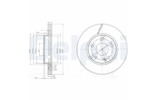 Brake Disc BG3845C Delphi