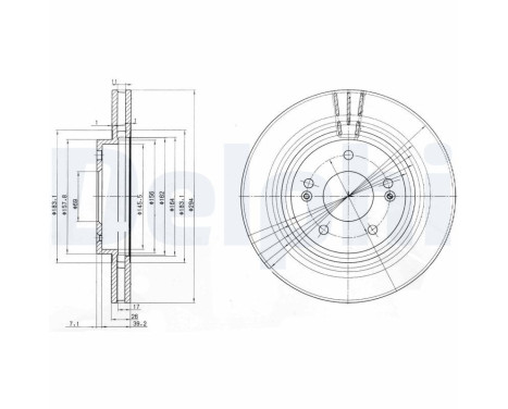 Brake Disc BG3860 Delphi