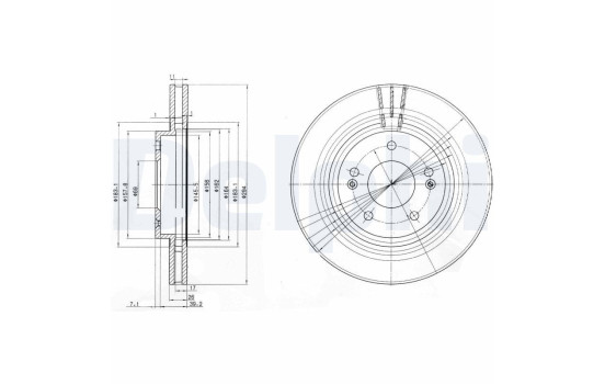 Brake Disc BG3860 Delphi