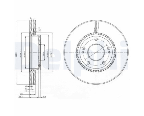 Brake Disc BG3861C Delphi