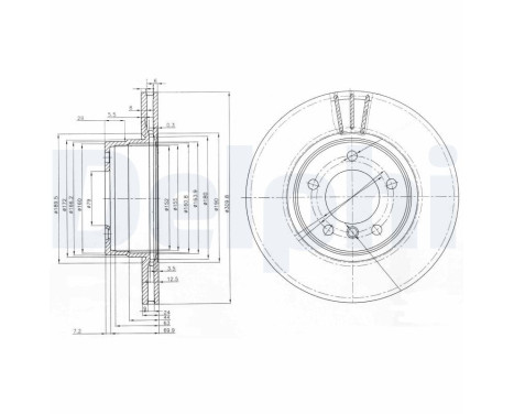 Brake Disc BG3870 Delphi