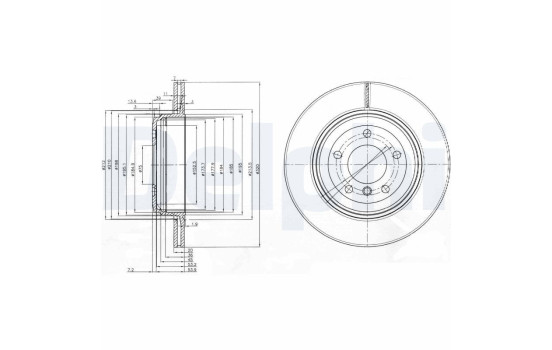 Brake Disc BG3872 Delphi