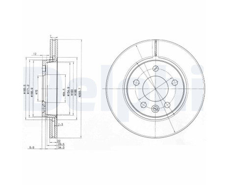 Brake Disc BG3893 Delphi