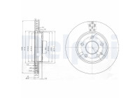 Brake disc BG3909 Delphi
