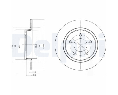 Brake Disc BG3930 Delphi