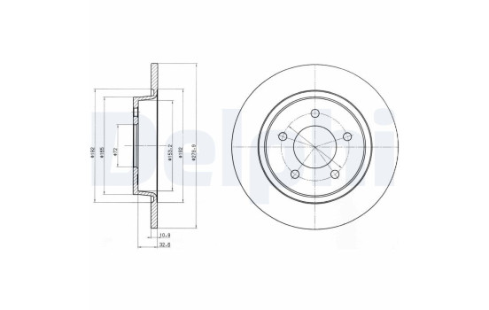 Brake Disc BG3930 Delphi