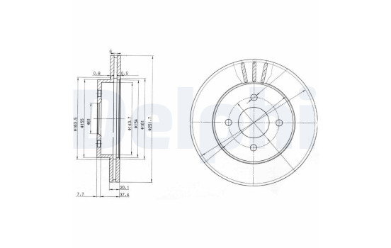 Brake Disc BG3932 Delphi