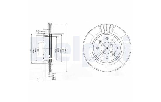 Brake Disc BG3934 Delphi