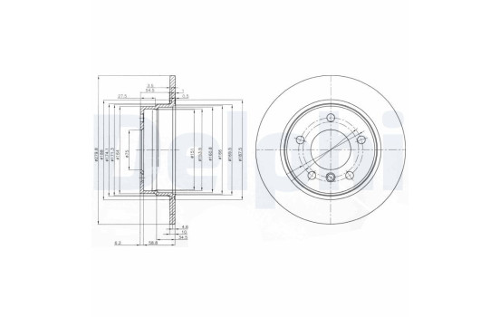 Brake Disc BG3948C Delphi