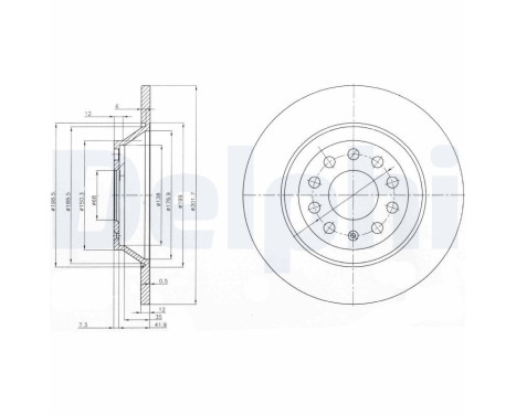 Brake Disc BG3956C Delphi