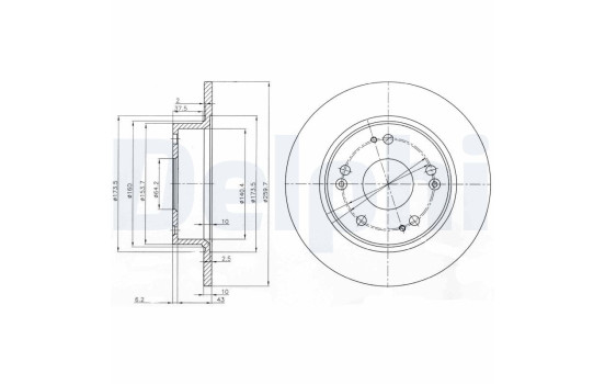 Brake Disc BG3964 Delphi