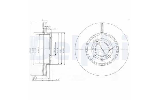 Brake Disc BG3965 Delphi
