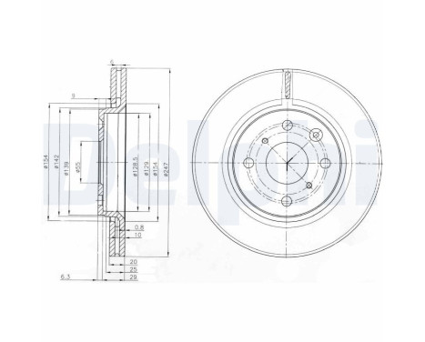 Brake Disc BG3976 Delphi