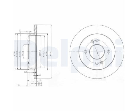 Brake Disc BG3981C Delphi