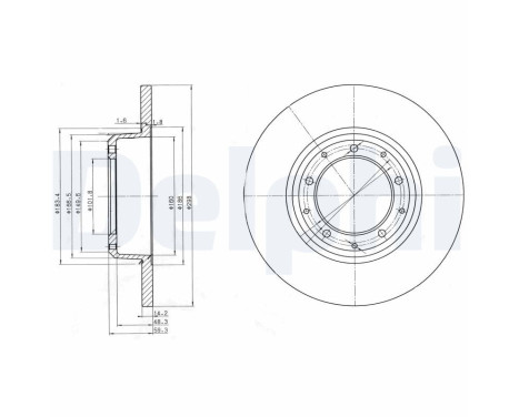 Brake disc BG3982C Delphi