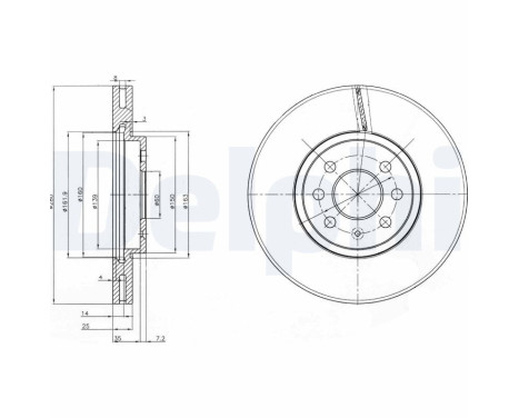 Brake Disc BG3989 Delphi