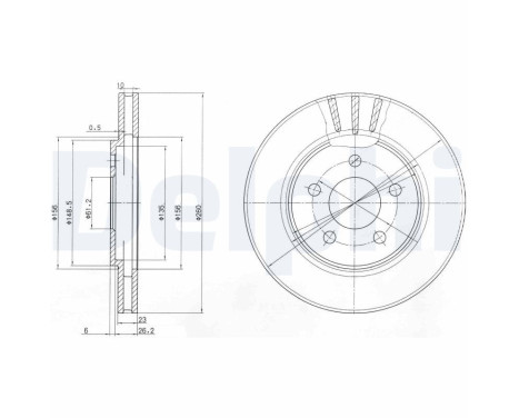 Brake Disc BG4001 Delphi