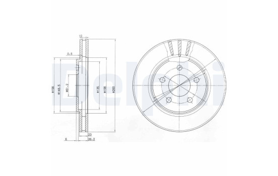 Brake Disc BG4001 Delphi