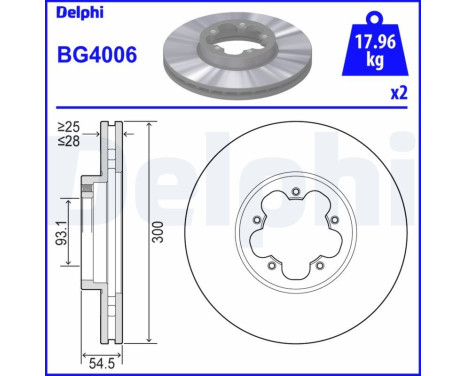 Brake Disc BG4006 Delphi