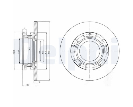 Brake Disc BG4008 Delphi