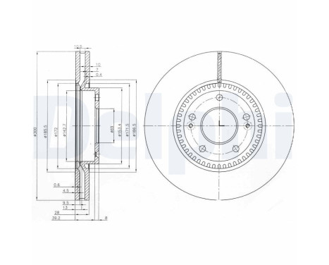 Brake Disc BG4011 Delphi