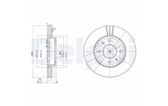 Brake Disc BG4013 Delphi