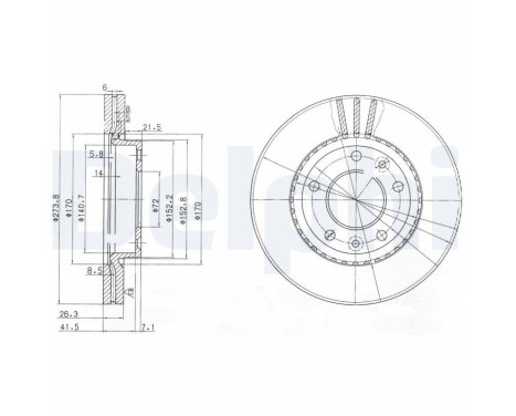 Brake Disc BG4015 Delphi