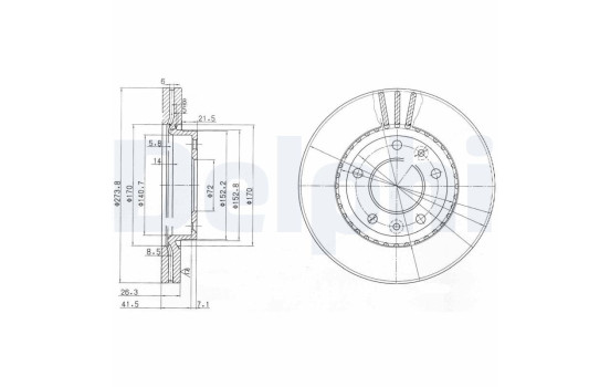 Brake Disc BG4015 Delphi