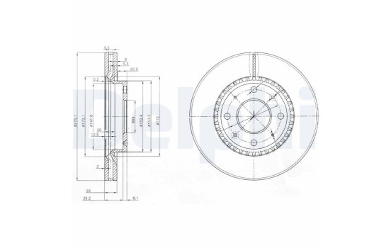 Brake Disc BG4016 Delphi