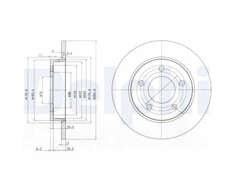 Brake Disc BG4025C Delphi