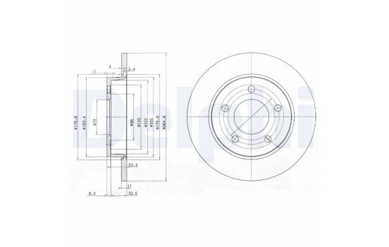 Brake Disc BG4025C Delphi