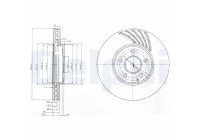 Brake disc BG4029 Delphi