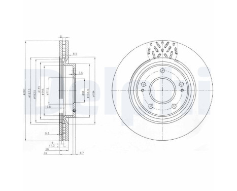 Brake Disc BG4034 Delphi