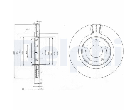 Brake Disc BG4038C Delphi