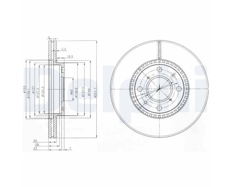 Brake Disc BG4049C Delphi