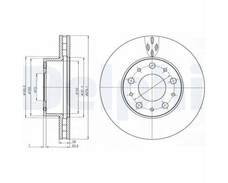 Brake disc BG4059 Delphi